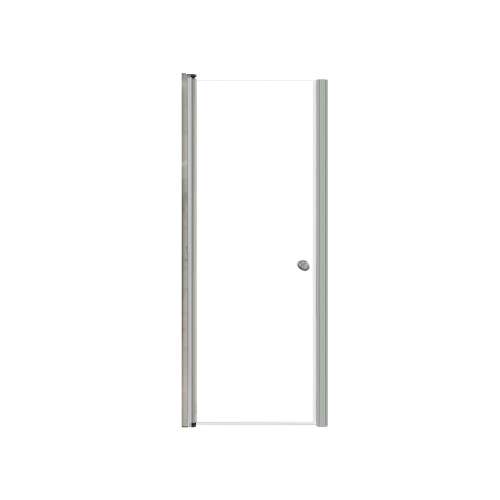 Samuel Mueller Lydia 27-in X 70-in Pivot Shower Door with 1/4-in Clear Glass and Contour Handle, Brushed Stainless