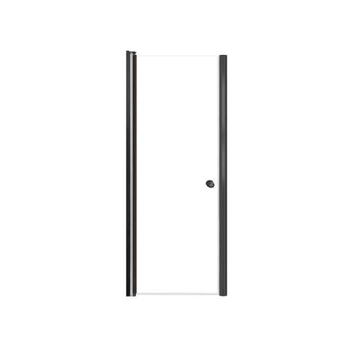 Lydia 27-in X 70-in Pivot Shower Door with 1/4-in Clear Glass and Contour Handle, Matte Black