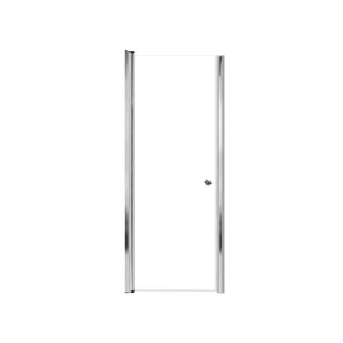 Lydia 27-in X 70-in Pivot Shower Door with 1/4-in Clear Glass and Contour Handle, Polished Chrome