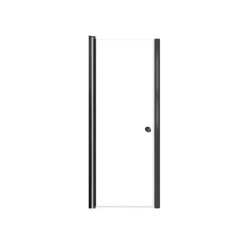 Lydia 28-in X 70-in Pivot Shower Door with 1/4-in Clear Glass and Contour Handle, Matte Black
