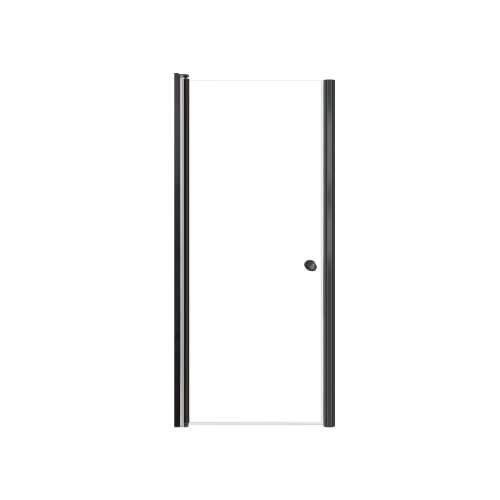 Samuel Mueller Lydia 29-in X 70-in Pivot Shower Door with 1/4-in Clear Glass and Contour Handle, Matte Black