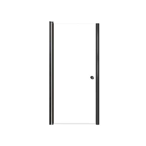 Lydia 31-in X 70-in Pivot Shower Door with 1/4-in Clear Glass and Contour Handle, Matte Black