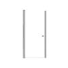 Lydia 32-in X 70-in Pivot Shower Door with 1/4-in Clear Glass and Contour Handle, Brushed Stainless