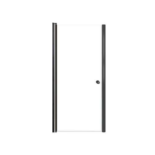 Lydia 32-in X 70-in Pivot Shower Door with 1/4-in Clear Glass and Contour Handle, Matte Black