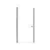 Lydia 34-in X 70-in Pivot Shower Door with 1/4-in Clear Glass and Contour Handle, Brushed Stainless