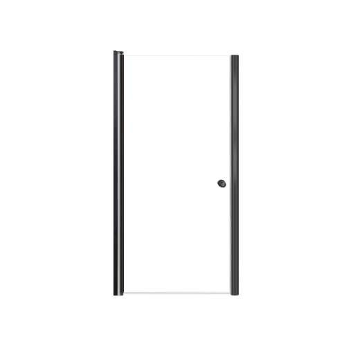 Lydia 34-in X 70-in Pivot Shower Door with 1/4-in Clear Glass and Contour Handle, Matte Black