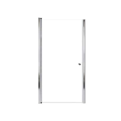 Samuel Mueller Lydia 35-in X 70-in Pivot Shower Door with 1/4-in Clear Glass and Contour Handle, Polished Chrome