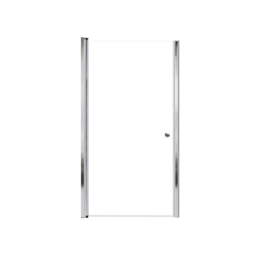 Lydia 36-in X 70-in Pivot Shower Door with 1/4-in Clear Glass and Contour Handle, Polished Chrome