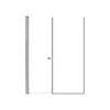 SMLSDF527006C-BS Lydia 52-in x 70-in Pivot Shower Door And Fixed Panel With 1/4-in Clear Glass And Double-Sided Knob Handles, Brushed Stainless