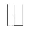 SMLSDF527006C-MB Lydia 52-in x 70-in Pivot Shower Door And Fixed Panel With 1/4-in Clear Glass And Double-Sided Knob Handles, Matte Black