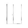 SMLSDF537006C-PC Lydia 53-in x 70-in Pivot Shower Door And Fixed Panel With 1/4-in Clear Glass And Double-Sided Knob Handles, Polished Chrome