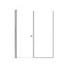SMLSDF557006C-BS Lydia 55-in x 70-in Pivot Shower Door And Fixed Panel With 1/4-in Clear Glass And Double-Sided Knob Handles, Brushed Stainless