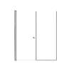 SMLSDF587006C-BS Lydia 58-in x 70-in Pivot Shower Door And Fixed Panel With 1/4-in Clear Glass And Double-Sided Knob Handles, Brushed Stainless