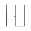 SMLSDF587006C-MB Lydia 58-in x 70-in Pivot Shower Door And Fixed Panel With 1/4-in Clear Glass And Double-Sided Knob Handles, Matte Black