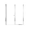 SMLSDF597006C-PC Lydia 59-in x 70-in Pivot Shower Door And Fixed Panel With 1/4-in Clear Glass And Double-Sided Knob Handles, Polished Chrome