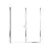 SMLSDF607006C-PC Lydia 60-in x 70-in Pivot Shower Door And Fixed Panel With 1/4-in Clear Glass And Double-Sided Knob Handles, Polished Chrome