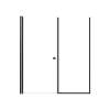 SMLSDF627006C-MB Lydia 62-in x 70-in Pivot Shower Door And Fixed Panel With 1/4-in Clear Glass And Double-Sided Knob Handles, Matte Black