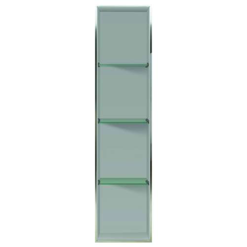 Samuel Müeller Luxura 14-in Recessed Solid Surface Shower Storage Pod - In Multiple Colors - SMLSTV25814-SS-M2