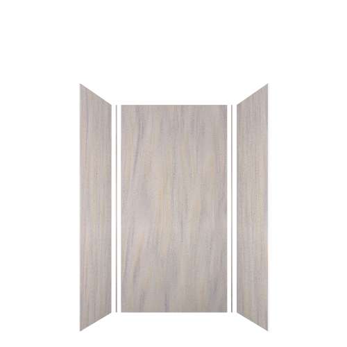 Luxura 36-in x 36-in x 72-in Glue to Wall 3-Piece Shower Wall Kit, Creme Brulee