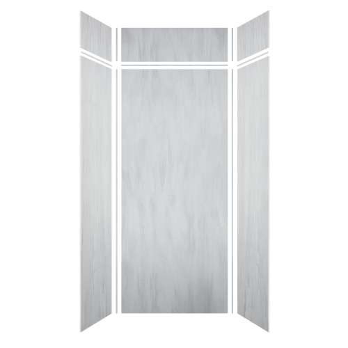 Luxura 36-in x 36-in x 84/12-in Glue to Wall 6-Piece Transition Shower Wall Kit, Bellagio