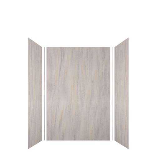 Luxura 48-in x 36-in x 72-in Glue to Wall 3-Piece Shower Wall Kit, Creme Brulee
