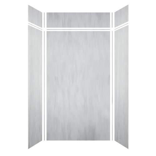 Luxura 48-in x 36-in x 84/12-in Glue to Wall 6-Piece Transition Shower Wall Kit, Bellagio