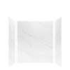 Samuel Müeller SMLWK603672-181 Luxura 60-In X 36-In X 72-In Glue to Wall 3-Piece Shower Wall Kit, Misty River