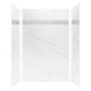 Samuel Müeller SMLWKD603696-181-DW Luxura 60-In X 36-In X 96-In Shower Wall Kit With Diamond White Deco Strip, Misty River