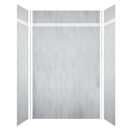 Luxura 60-in x 36-in x 84/12-in Glue to Wall 6-Piece Transition Shower Wall Kit, Bellagio