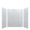 Luxura 60-in x 48-in x 72-in Glue to Wall 3-Piece Shower Wall Kit, Palladium White