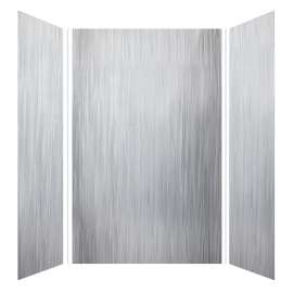 Samuel Müeller SMLWK604896-186 Luxura 60-in x 48-in x 96-in Glue to Wall 3-Piece Shower Wall Kit, Iceberg Grey
