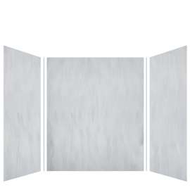 Samuel Müeller SMLWK606072-190 Luxura 60-in x 60-in x 72-in Glue to Wall 3-Piece Shower Wall Kit, Bellagio