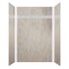 Luxura 60-in X 36-in X 96-in Shower Wall Kit with Hexagon Off-White Deco Strip, Creme Brulee