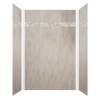Luxura 60-in X 36-in X 96-in Shower Wall Kit with Pebble Creme Deco Strip, Creme Brulee