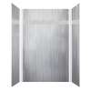 Luxura 60-in X 36-in X 96-in Shower Wall Kit with Hexagon Off-White Deco Strip, Iceberg Grey