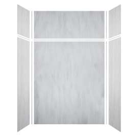 Samuel Müeller SMLWKX60367224-190 Luxura 60-in x 36-in x 72/24-in Glue to Wall 6-Piece Transition Shower Wall Kit, Bellagio