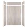 Samuel Mueller Luxura 60-in x 36-in x 84/12-in Glue to Wall 6-Piece Transition Shower Wall Kit, Creme Brulee