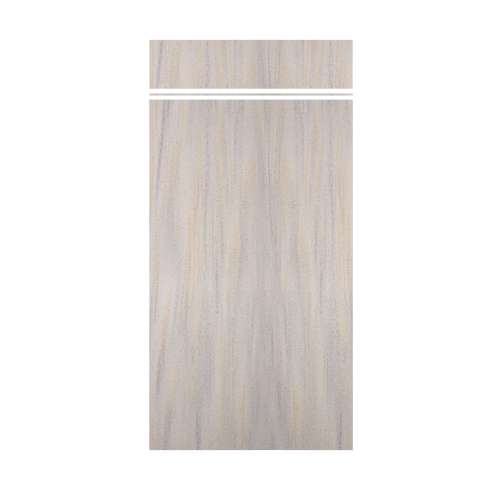 Luxura 48-in x 84+12-in Glue to Wall Transition Wall Panel, Creme Brulee