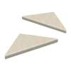 9" Solid Surface Corner Shelves Pair with Brackets, Butternut
