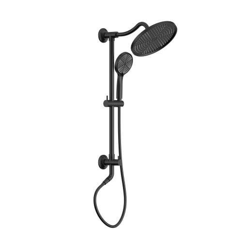 Samuel Müeller SMMCSS93F-MB Centro Shower Set With Hand Shower On Slide Bar, Matte Black