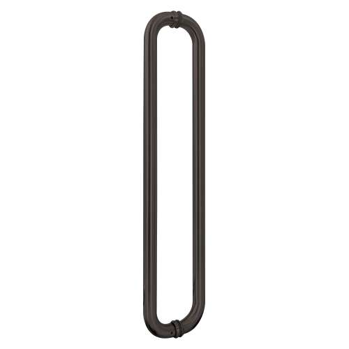 Samuel Müeller SMMH-BND-D-C-MB Contour 20-in Barn/Pivot Shower Door Double Sided Handles, Matte Black