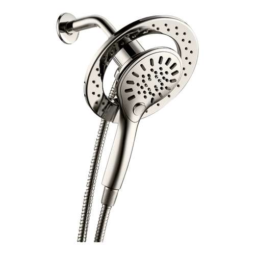 Samuel Müeller SMMPMS3F-BN PAX 7-in Three Function Round Magnetic Docking Hand Shower, Brushed Nickel