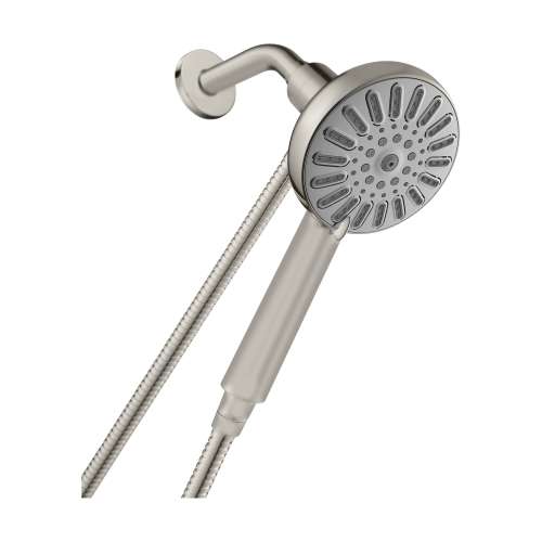 Samuel Müeller SMMPMS8F-BN PAX 5-in Eight Function Round Magnetic Docking Hand Shower, Brushed Nickel