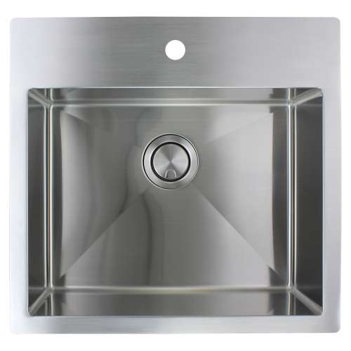 Samuel Müeller Monterey Stainless Steel 23-in Dual Mount Kitchen Sink - Multiple Hole Configurations Available - SMMTSB232210-M