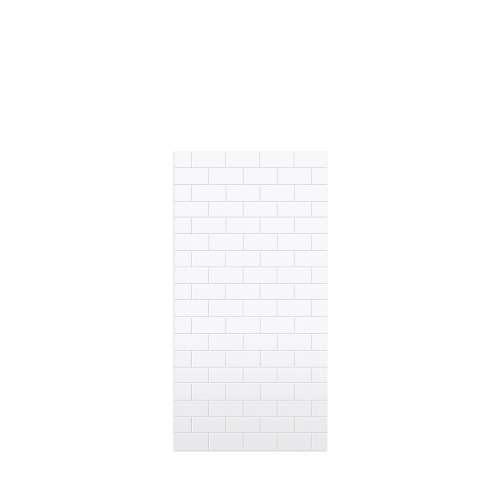 Samuel Mueller Monterey 36-in x 72-in Glue to Wall Tub Wall Panel, White/Tile