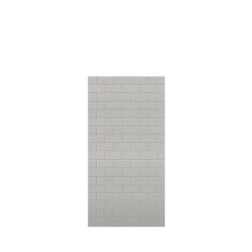 Samuel Mueller Monterey 36-in x 72-in Glue to Wall Tub Wall Panel, Grey Stone/Tile