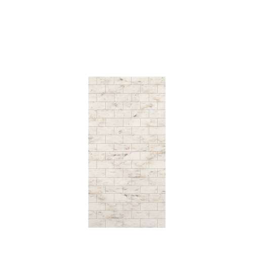 Samuel Mueller Monterey 36-in x 72-in Glue to Wall Tub Wall Panel, Butterscotch/Tile