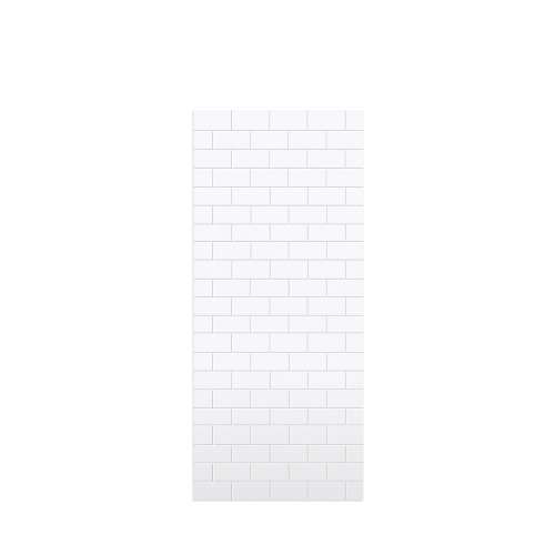 Samuel Mueller Monterey 36-in x 84-in Glue to Wall Tub Wall Panel, White/Tile