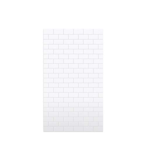 Monterey 48-in x 84-in Glue to Wall Tub Wall Panel, White/Tile