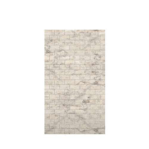 Samuel Mueller Monterey 48-in x 84-in Glue to Wall Tub Wall Panel, Creme/Tile